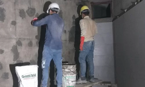 عکس اجرای عایق غشایی دو جزئی فلکس همیلا - سدآب